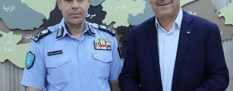 محافظ سلفيت طقاطقة يستقبل مدير عام الشرطة بحضور مديري المؤسسة الأمنية